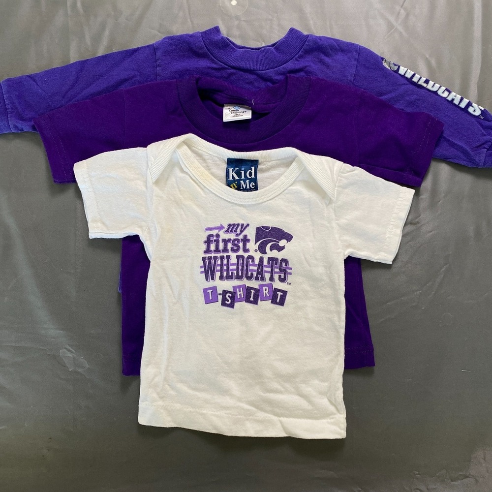 K-STATE infant t-shirts. Lot of 3. Size: NB & 6mo